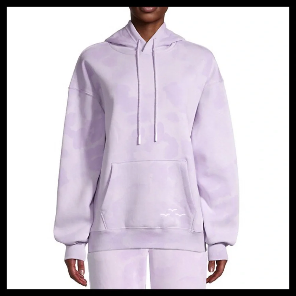 LAZYPANTS The Cooper Hoodie Sweatshirt In Lavender Sponge - Picture 4 of 10